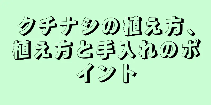 クチナシの植え方、植え方と手入れのポイント