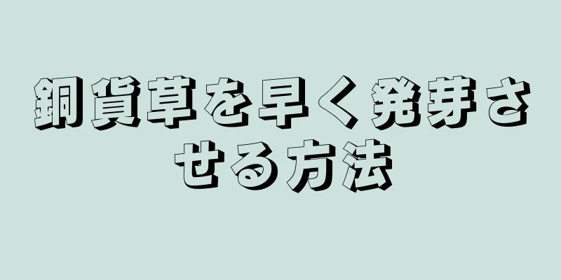 銅貨草を早く発芽させる方法