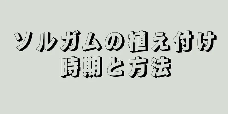 ソルガムの植え付け時期と方法