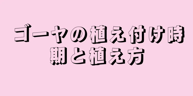 ゴーヤの植え付け時期と植え方