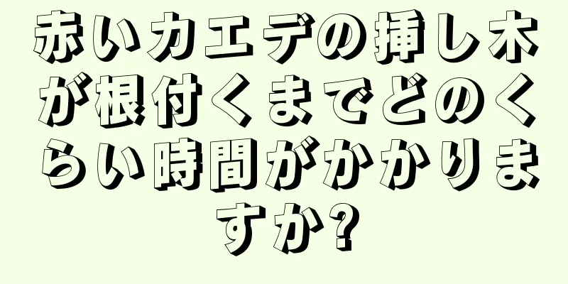 赤いカエデの挿し木が根付くまでどのくらい時間がかかりますか?
