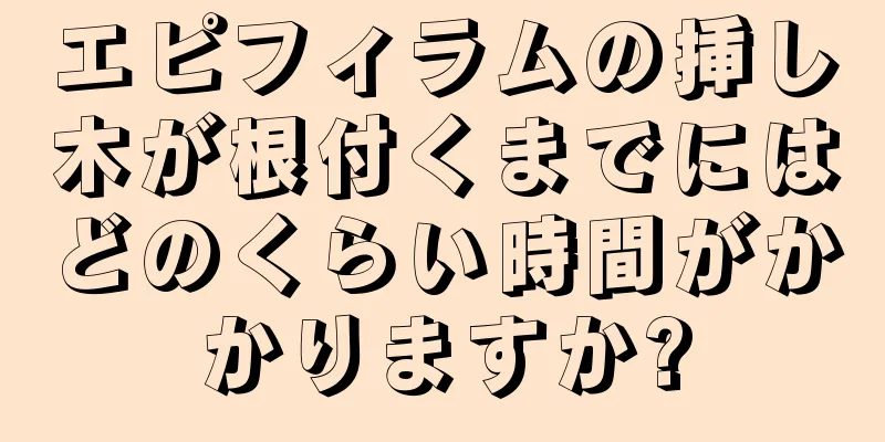 エピフィラムの挿し木が根付くまでにはどのくらい時間がかかりますか?