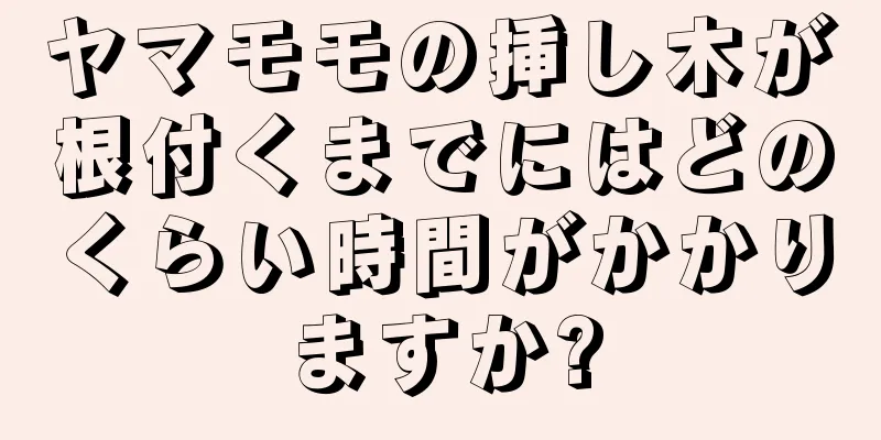 ヤマモモの挿し木が根付くまでにはどのくらい時間がかかりますか?