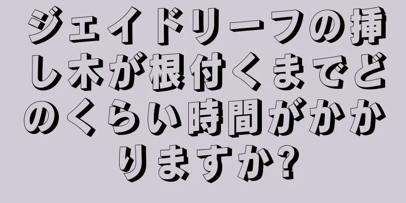ジェイドリーフの挿し木が根付くまでどのくらい時間がかかりますか?