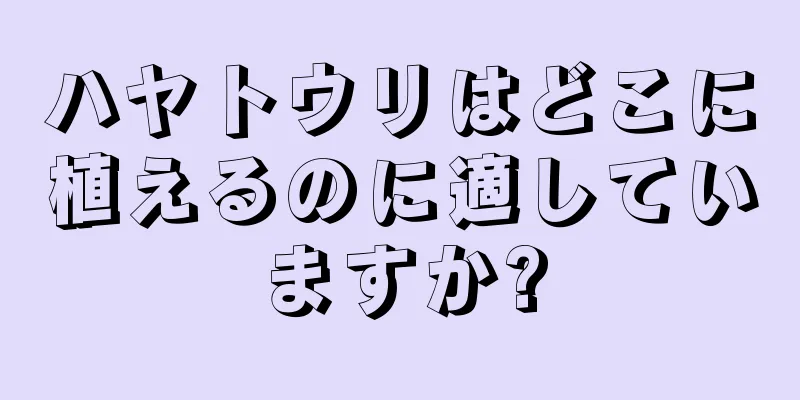 ハヤトウリはどこに植えるのに適していますか?
