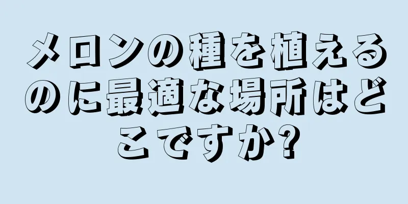 メロンの種を植えるのに最適な場所はどこですか?