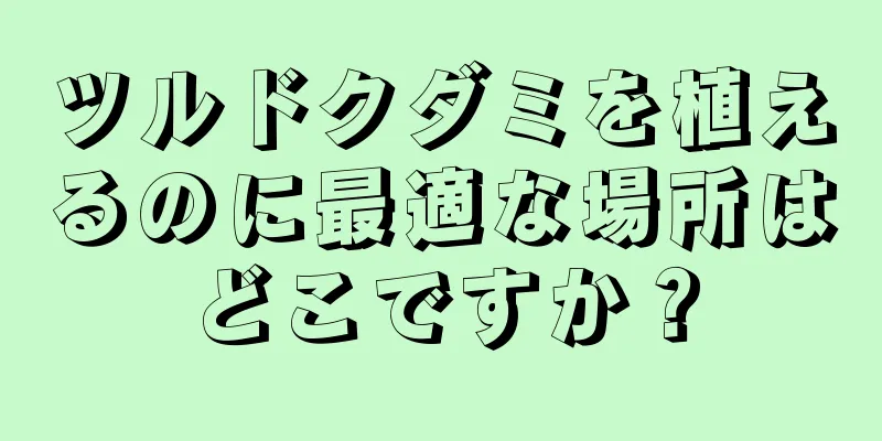ツルドクダミを植えるのに最適な場所はどこですか？
