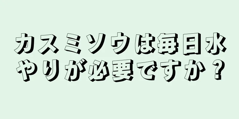 カスミソウは毎日水やりが必要ですか？