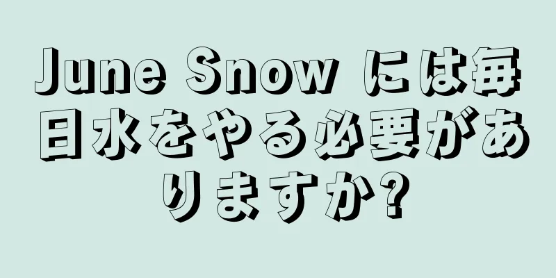 June Snow には毎日水をやる必要がありますか?