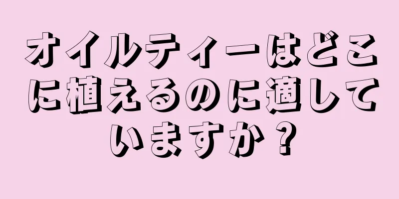 オイルティーはどこに植えるのに適していますか？