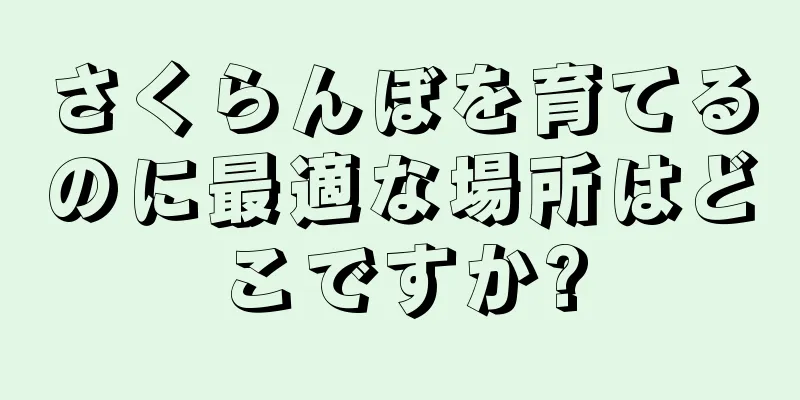 さくらんぼを育てるのに最適な場所はどこですか?
