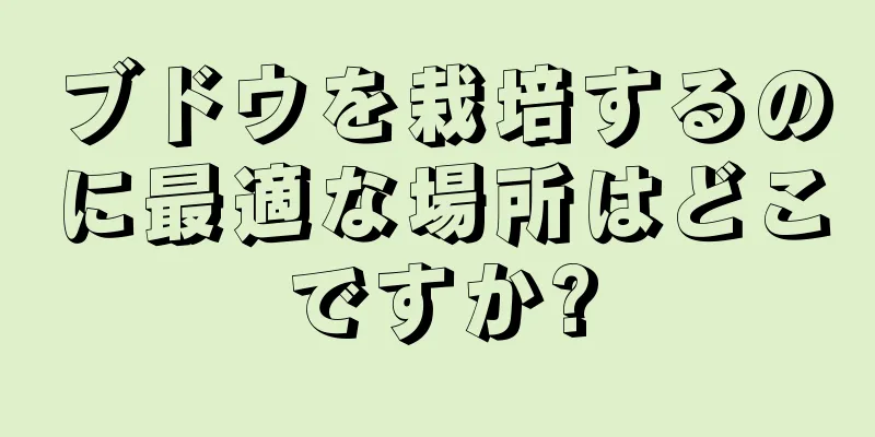 ブドウを栽培するのに最適な場所はどこですか?