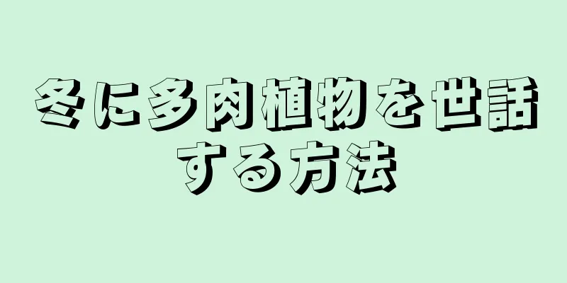 冬に多肉植物を世話する方法