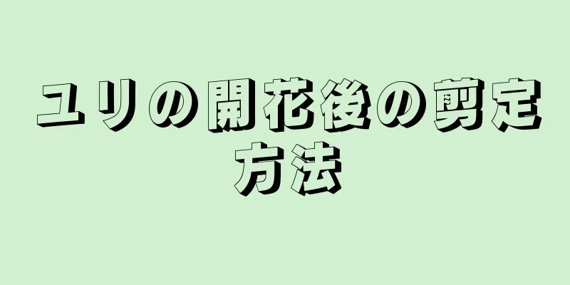 ユリの開花後の剪定方法