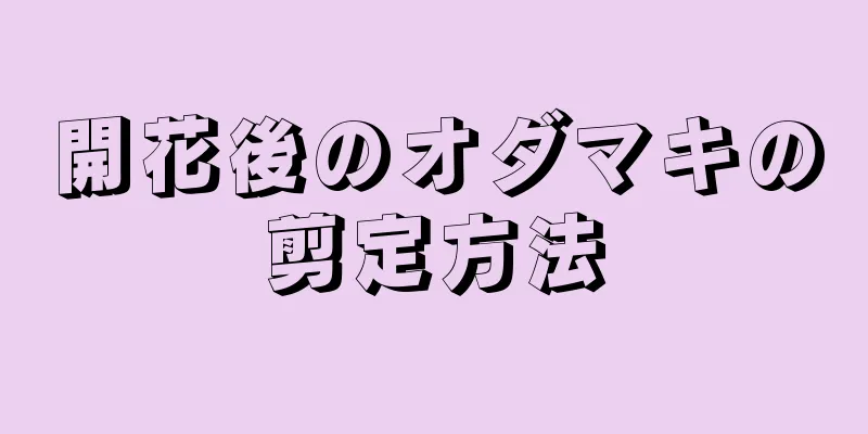 開花後のオダマキの剪定方法
