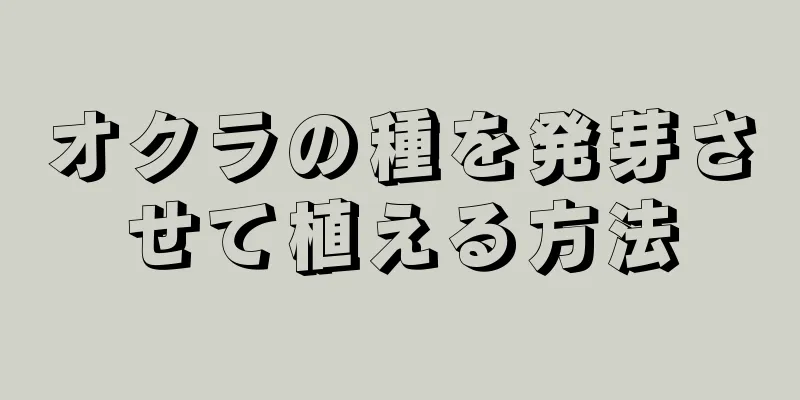 オクラの種を発芽させて植える方法