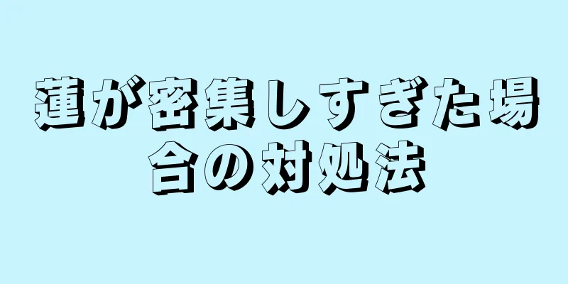 蓮が密集しすぎた場合の対処法