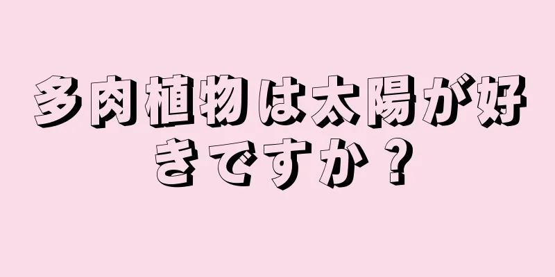 多肉植物は太陽が好きですか？