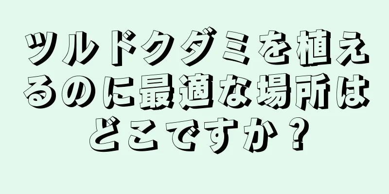 ツルドクダミを植えるのに最適な場所はどこですか？