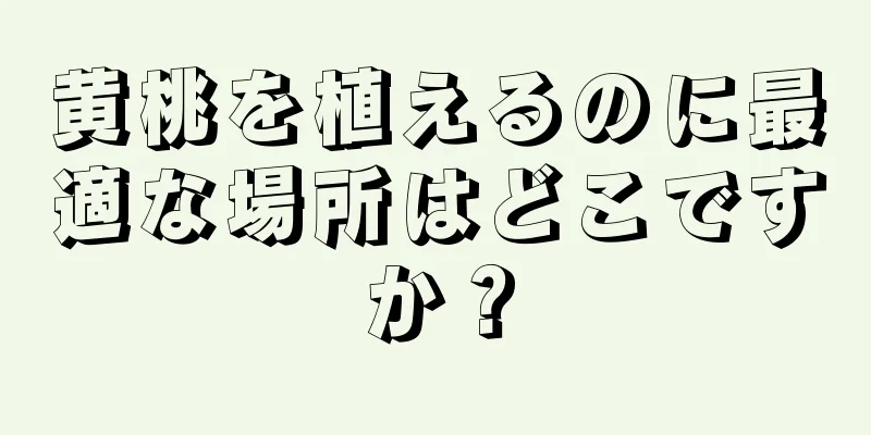 黄桃を植えるのに最適な場所はどこですか？