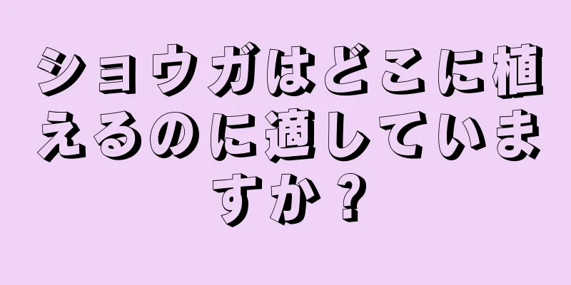 ショウガはどこに植えるのに適していますか？