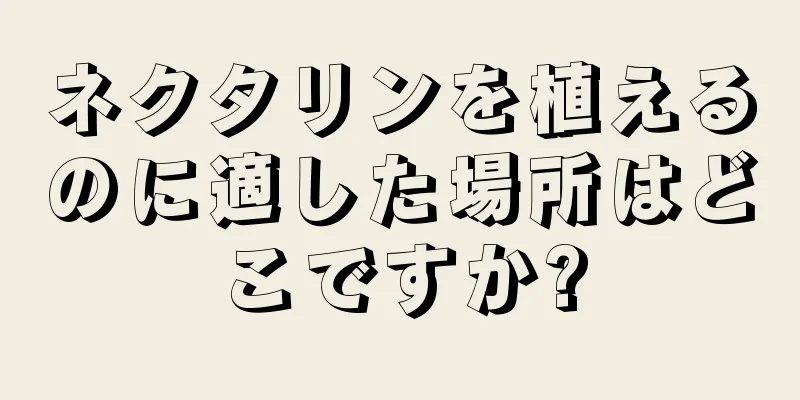 ネクタリンを植えるのに適した場所はどこですか?
