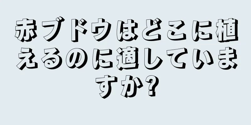 赤ブドウはどこに植えるのに適していますか?