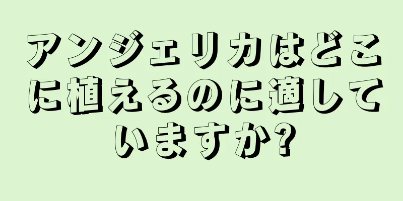 アンジェリカはどこに植えるのに適していますか?