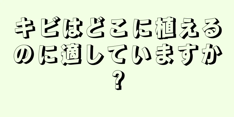 キビはどこに植えるのに適していますか?