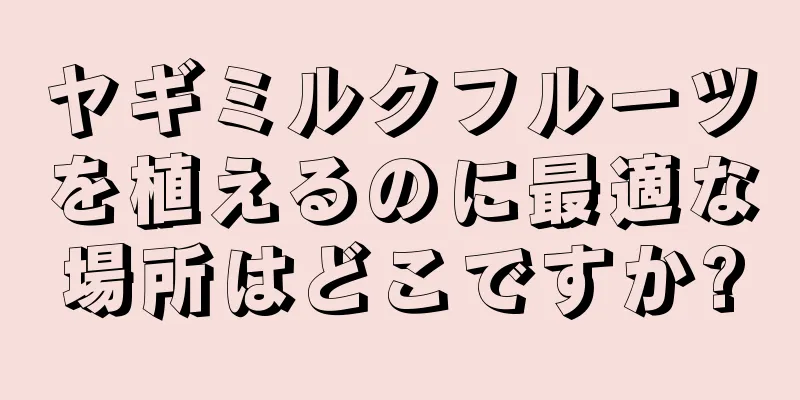 ヤギミルクフルーツを植えるのに最適な場所はどこですか?