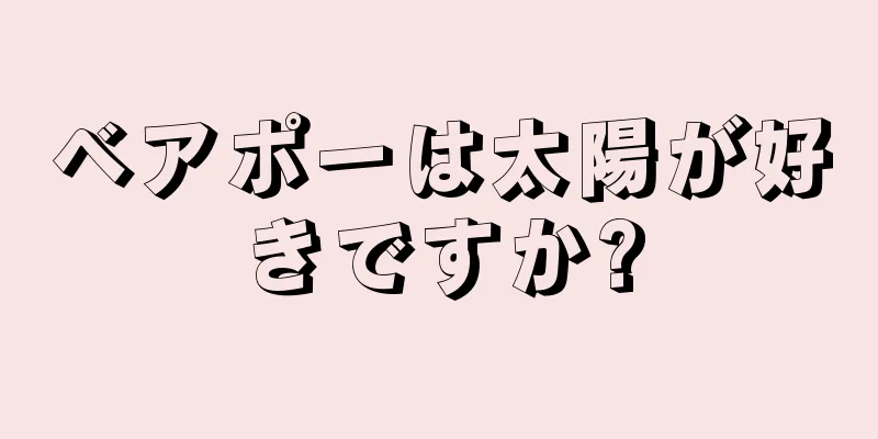 ベアポーは太陽が好きですか?