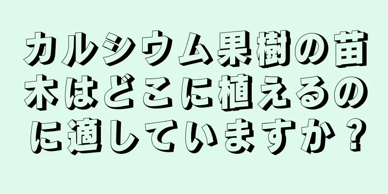 カルシウム果樹の苗木はどこに植えるのに適していますか？