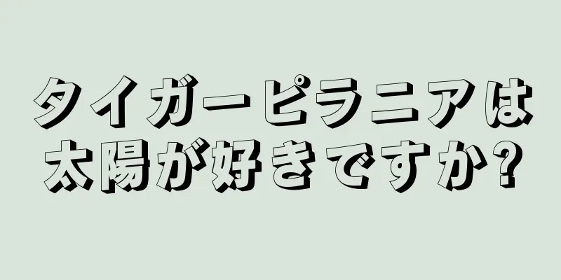 タイガーピラニアは太陽が好きですか?