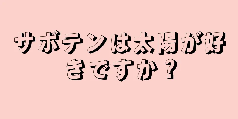 サボテンは太陽が好きですか？