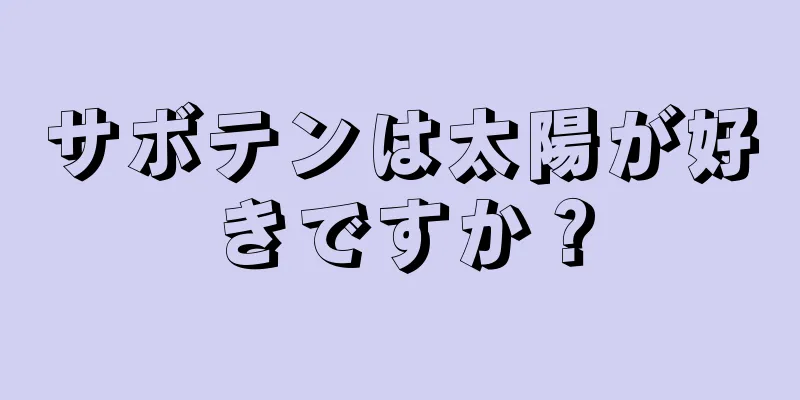サボテンは太陽が好きですか？