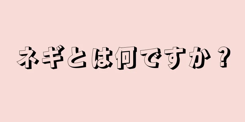 ネギとは何ですか？