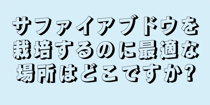 サファイアブドウを栽培するのに最適な場所はどこですか?