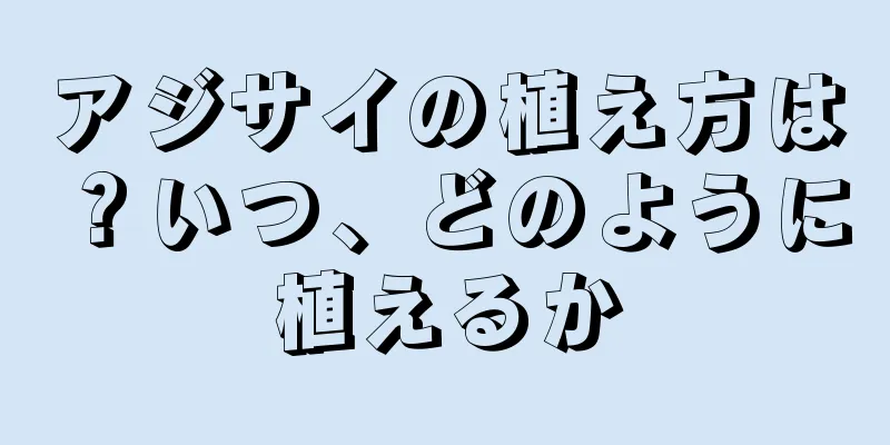 アジサイの植え方は？いつ、どのように植えるか