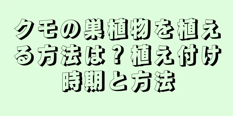 クモの巣植物を植える方法は？植え付け時期と方法