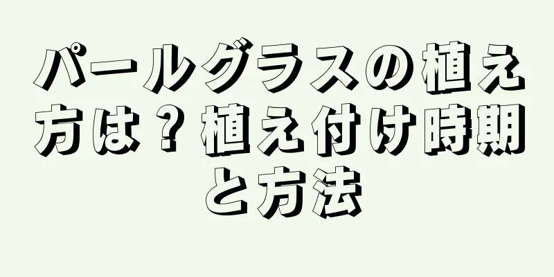 パールグラスの植え方は？植え付け時期と方法