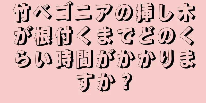 竹ベゴニアの挿し木が根付くまでどのくらい時間がかかりますか？