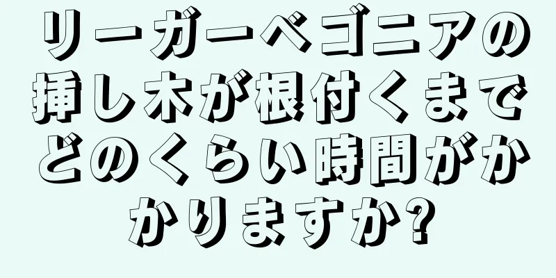 リーガーベゴニアの挿し木が根付くまでどのくらい時間がかかりますか?