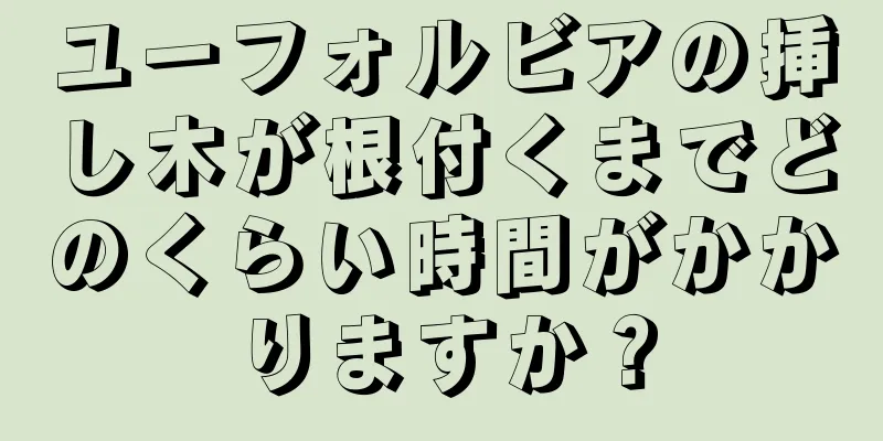 ユーフォルビアの挿し木が根付くまでどのくらい時間がかかりますか？