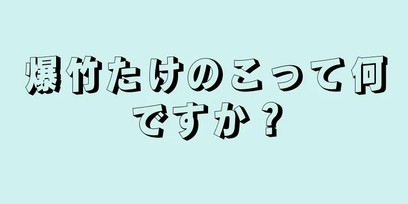 爆竹たけのこって何ですか？
