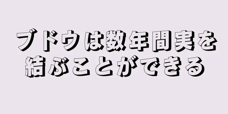 ブドウは数年間実を結ぶことができる