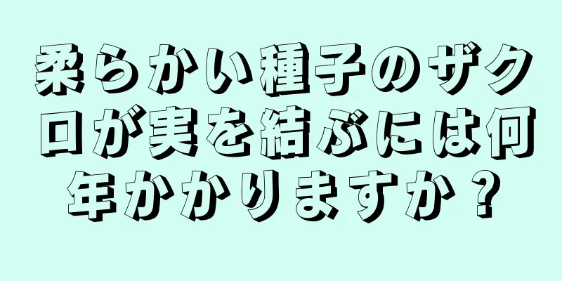 柔らかい種子のザクロが実を結ぶには何年かかりますか？