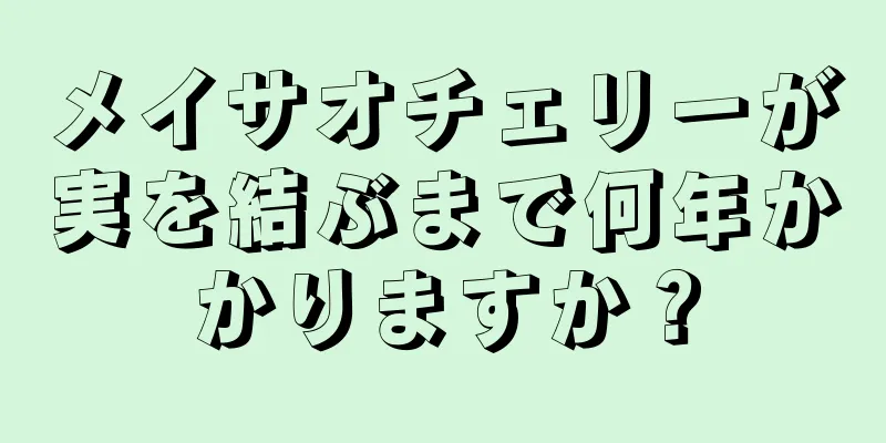 メイサオチェリーが実を結ぶまで何年かかりますか？