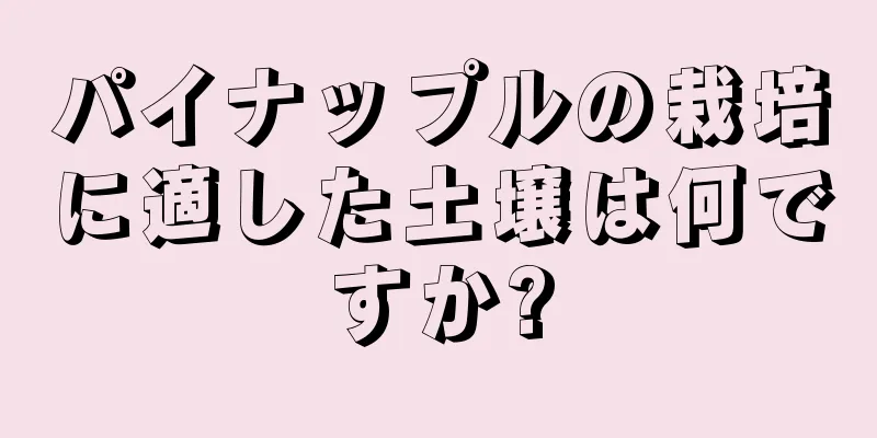 パイナップルの栽培に適した土壌は何ですか?