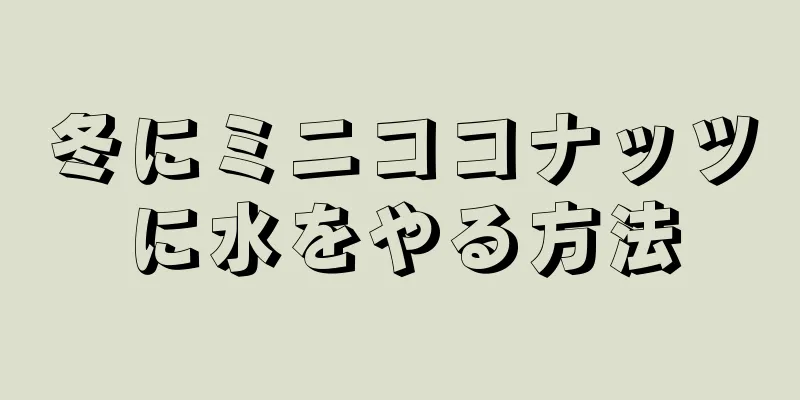 冬にミニココナッツに水をやる方法