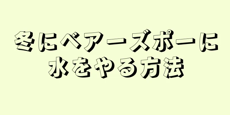 冬にベアーズポーに水をやる方法